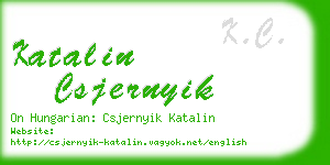 katalin csjernyik business card